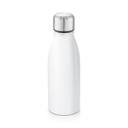 BILLY promotional bottle in white with custom logo branding