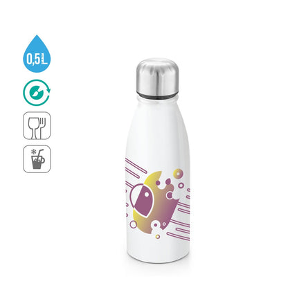 BILLY promotional bottle (complete set view) with custom logo branding