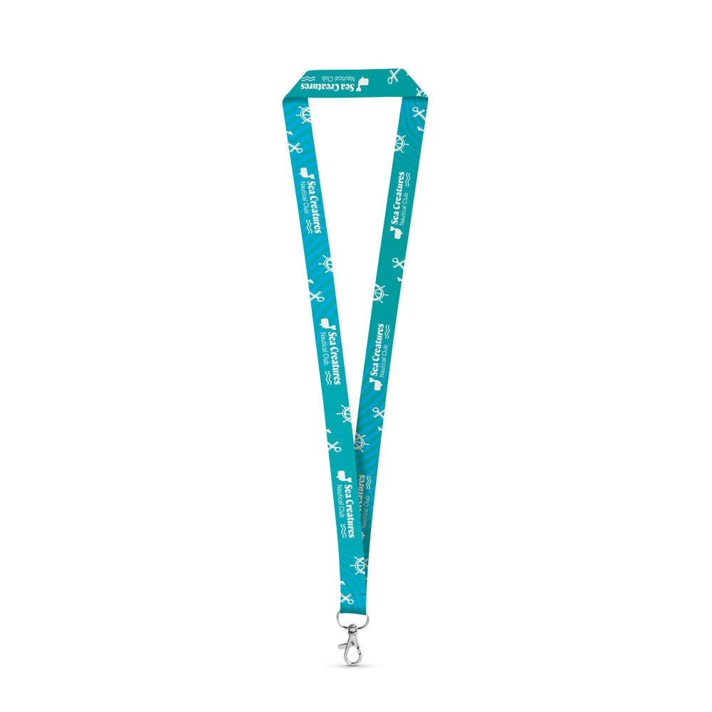 BRIGHTON promotional lanyard in white with custom logo branding