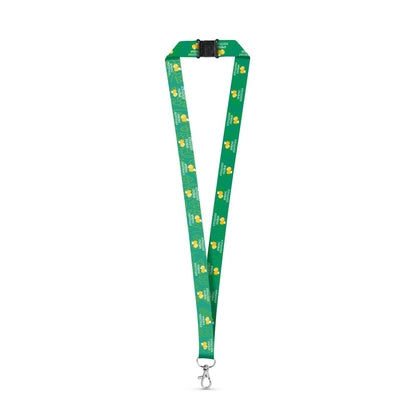 DOVER promotional lanyard in white with custom logo branding