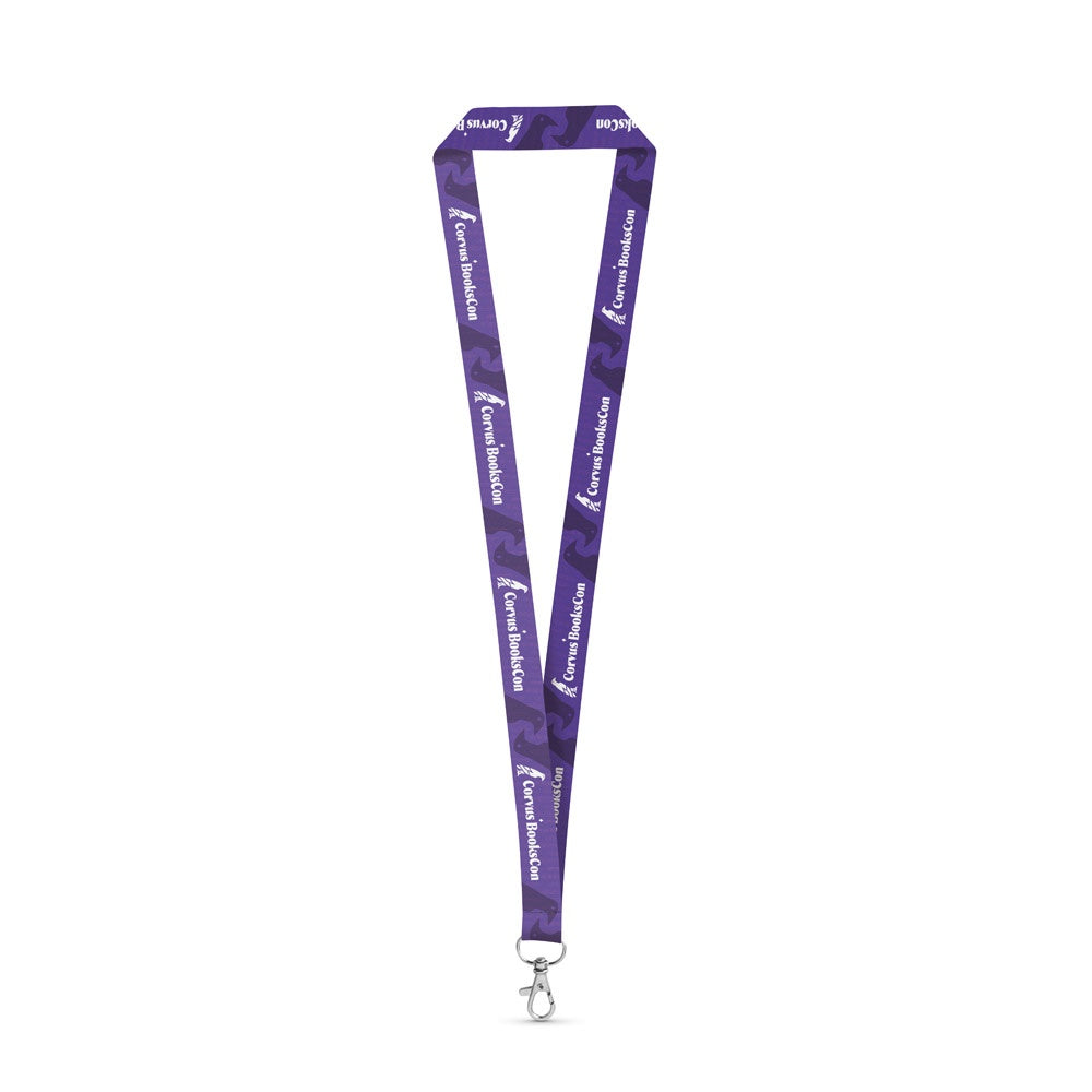 WINDSOR promotional lanyard in white with custom logo branding