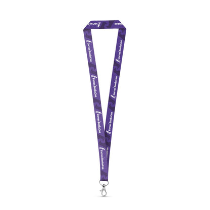 WINDSOR promotional lanyard in white with custom logo branding