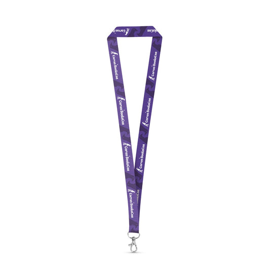 WINDSOR promotional lanyard in white with custom logo branding