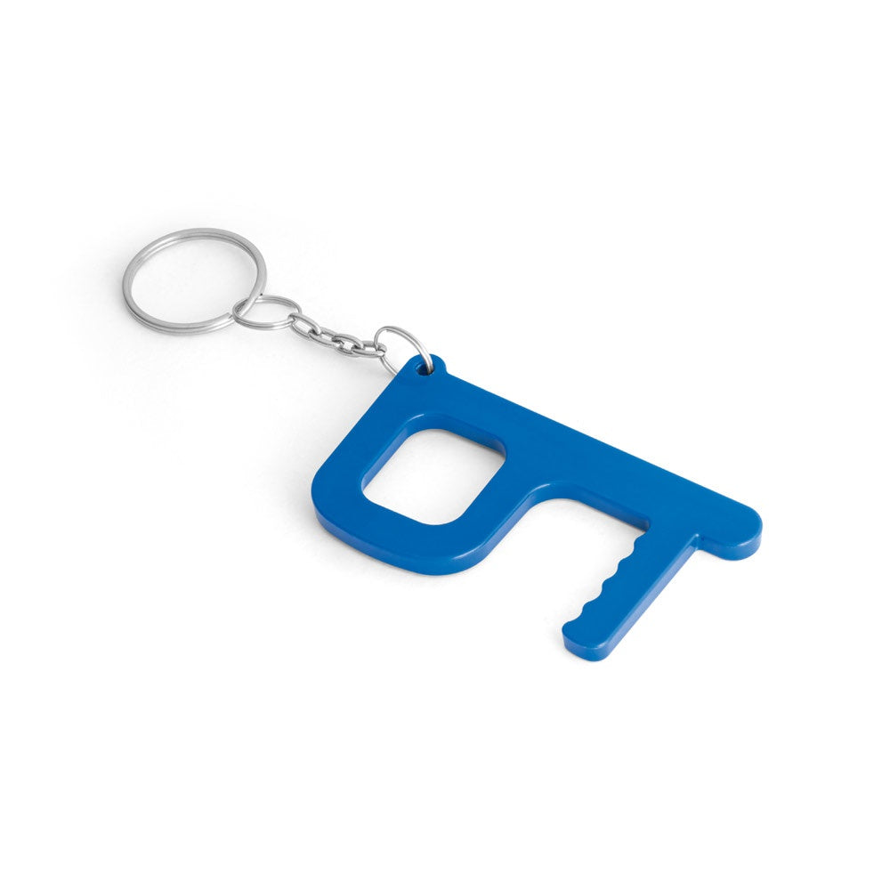 HANDY SAFE promotional event giveaway in royal blue with custom logo branding