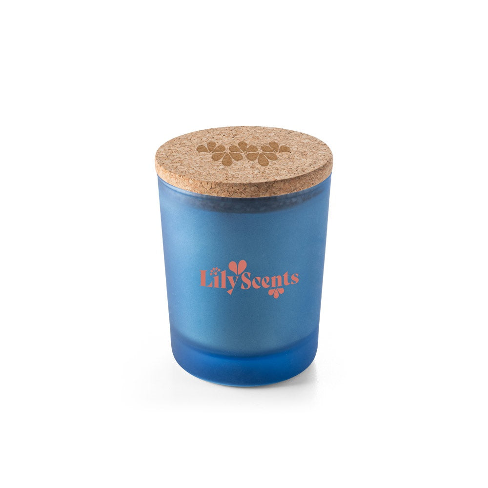 DUVAL promotional personal care item in blue with custom logo branding