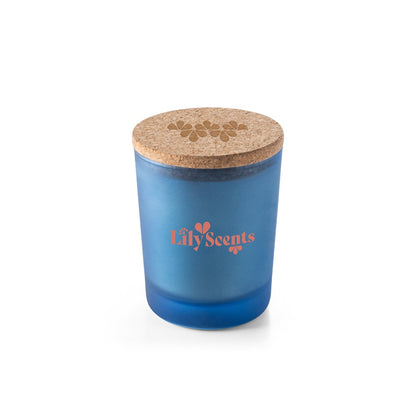 DUVAL promotional personal care item in blue with custom logo branding