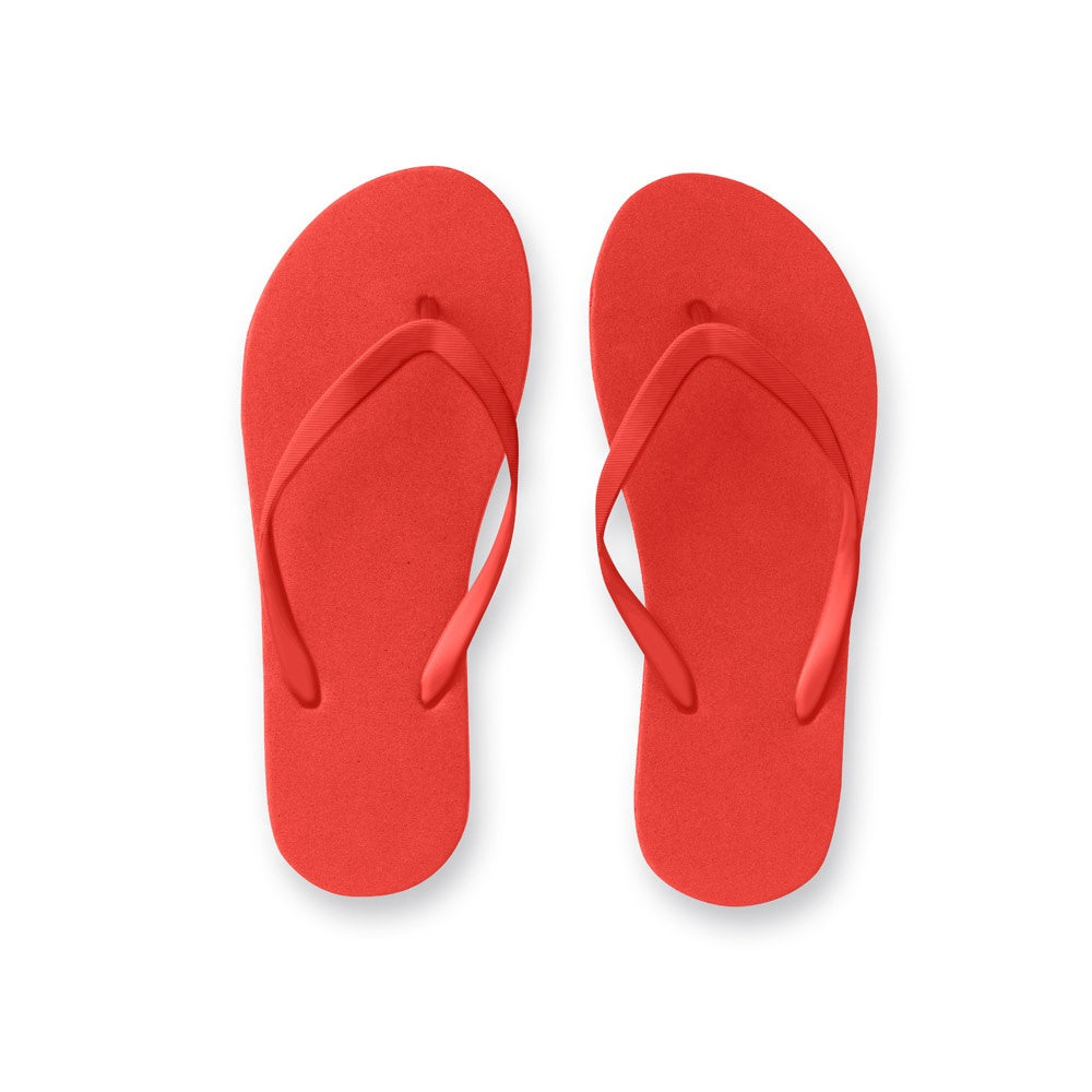 MAUPITI S / M promotional apparel accessory in red (detail view) with custom logo branding