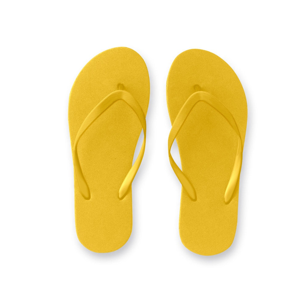 MAUPITI L / XL promotional apparel accessory in yellow (detail view) with custom logo branding