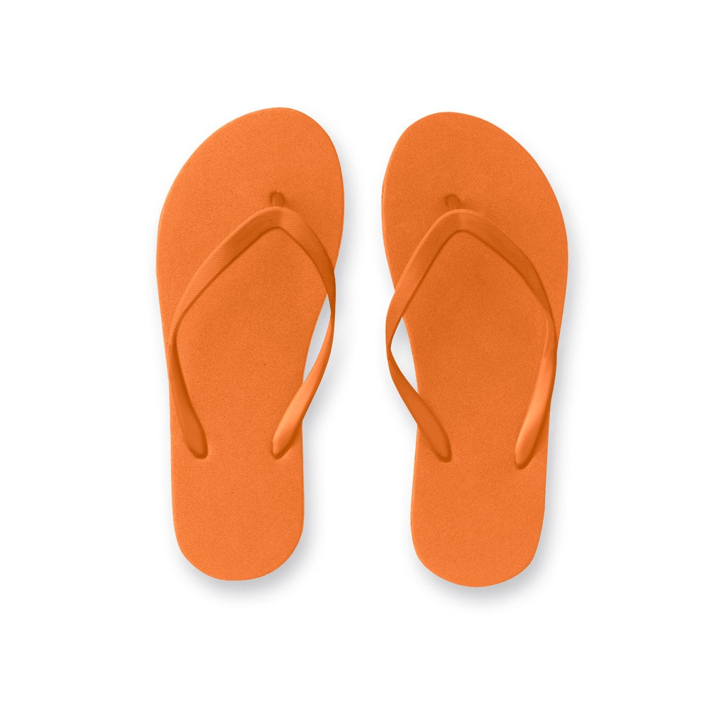 MAUPITI L / XL promotional apparel accessory in orange (detail view) with custom logo branding