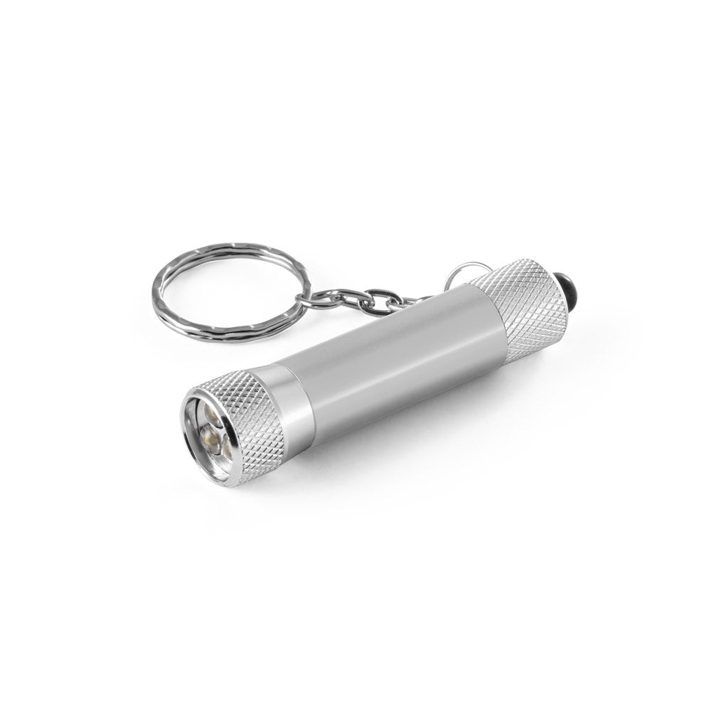 RE-LERGAN promotional event giveaway in satin silver with custom logo branding