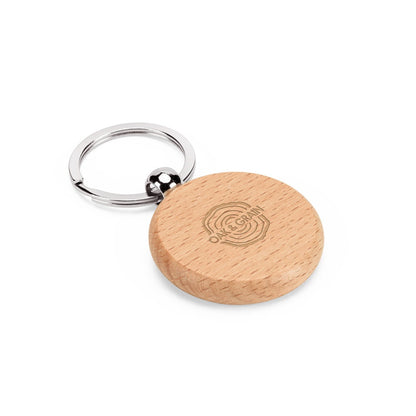 STEWIE ROUND promotional event giveaway in natural with custom logo branding