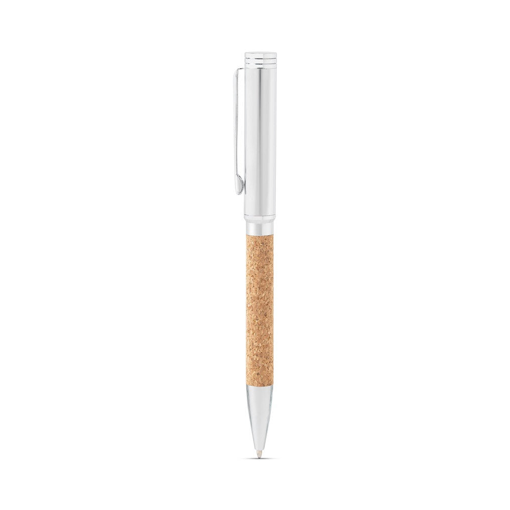 EVANS promotional writing set in natural (detail view) with custom logo branding