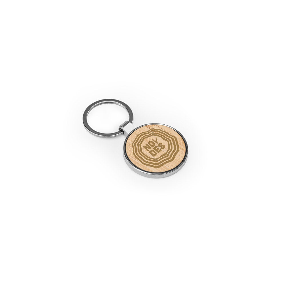 GASTON ROUND promotional event giveaway in natural with custom logo branding