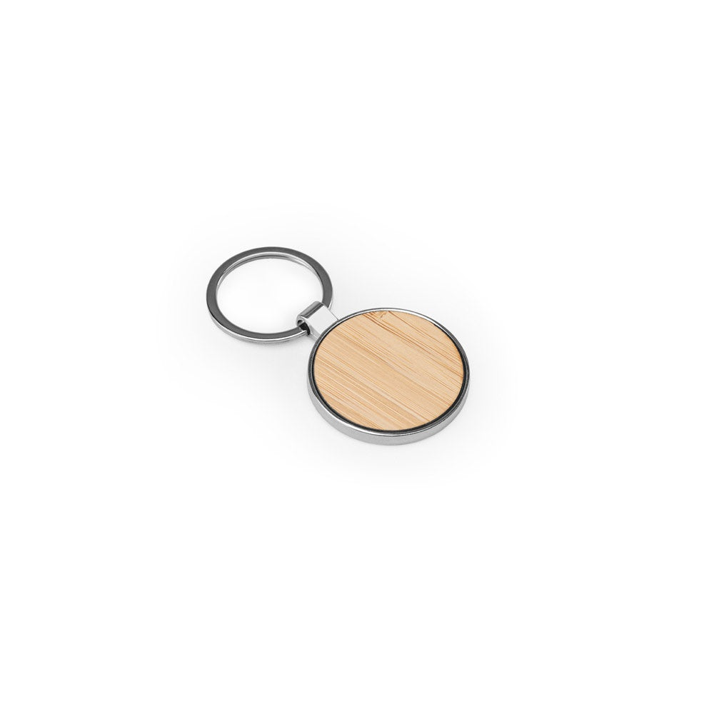 GASTON ROUND promotional event giveaway in natural with custom logo branding