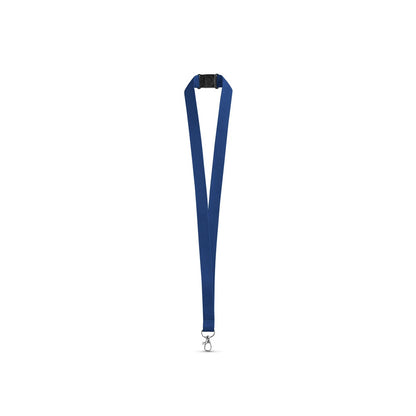 LEEDS promotional lanyard in blue with custom logo branding