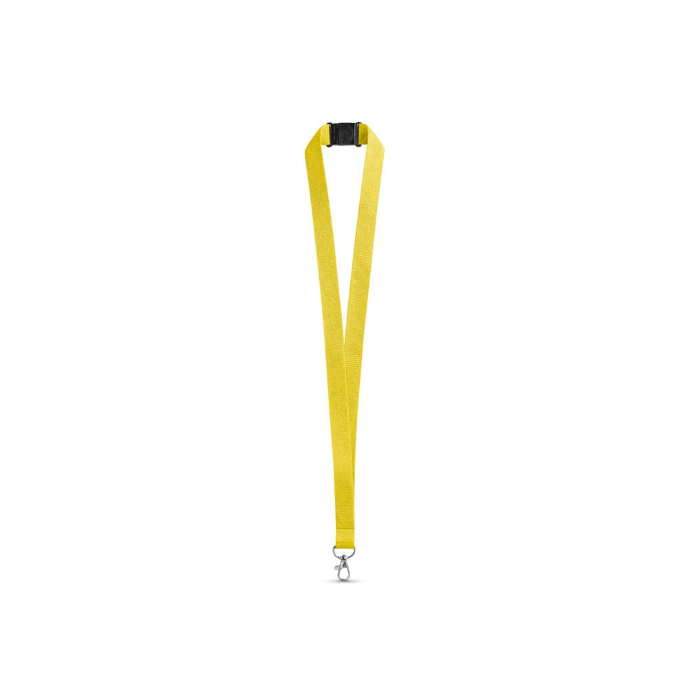 LEEDS promotional lanyard in yellow with custom logo branding