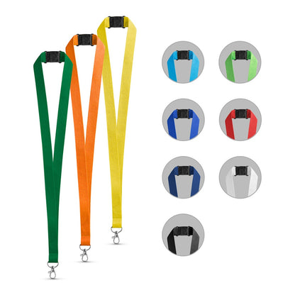 LEEDS promotional lanyard (complete set view) with custom logo branding