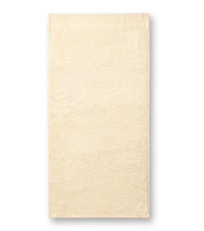 MALFINI Premium BAMBOO BATH TOWEL Unisex bath towel in almond - promotional clothing printed with your company logo