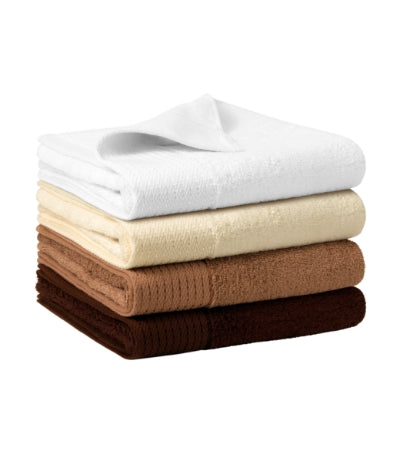 MALFINI Premium BAMBOO BATH TOWEL Unisex bath towel in almond - promotional clothing printed with your company logo