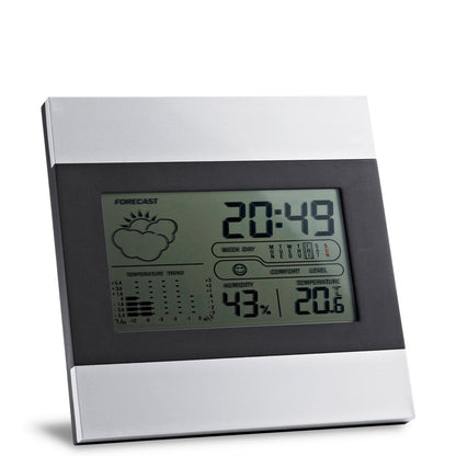 DENE promotional tech gadget in satin silver with custom logo branding