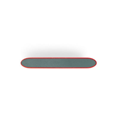 CASSINI promotional power bank in red (detail view) with custom logo branding