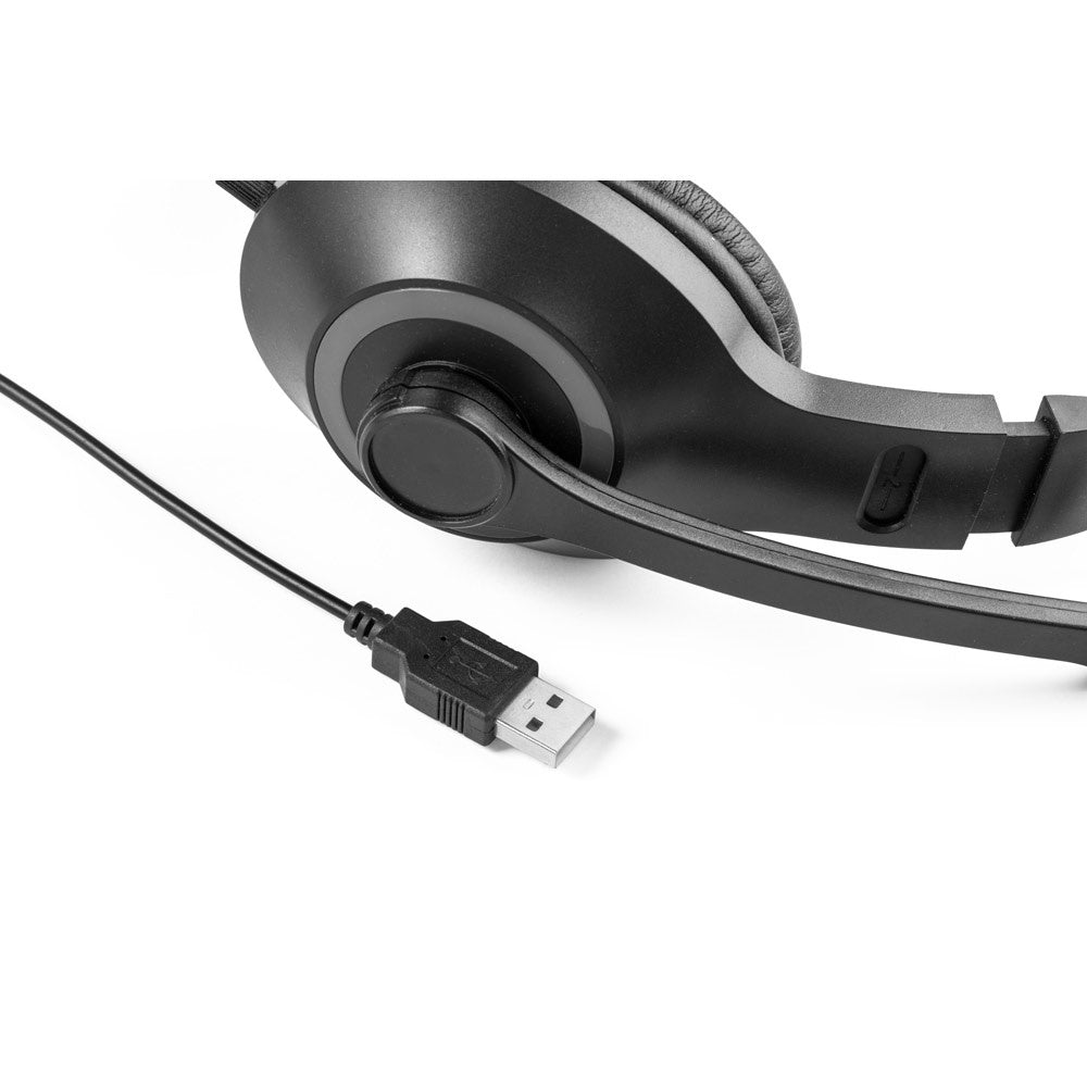 KILBY promotional headphones in grey with custom logo branding