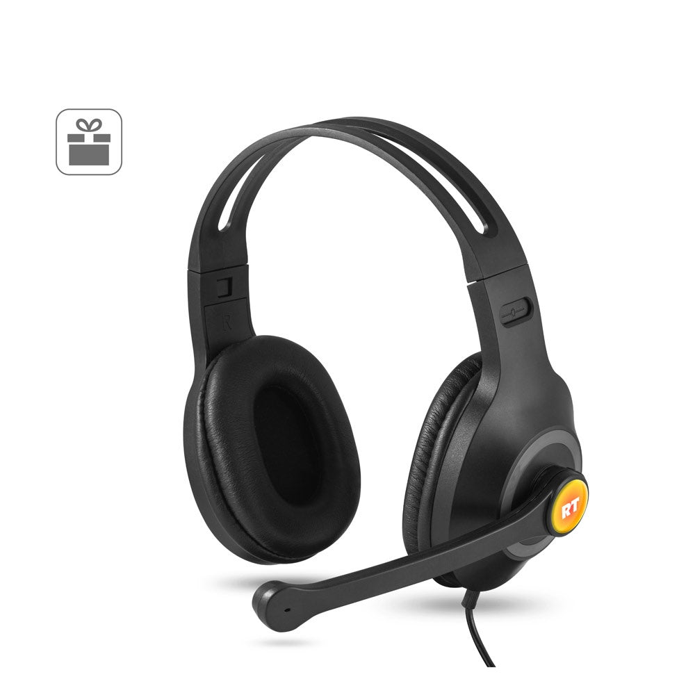 KILBY promotional headphones (complete set view) with custom logo branding