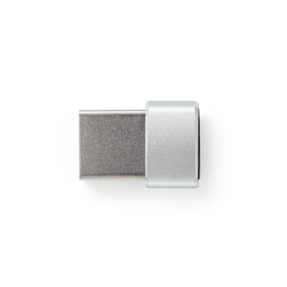 MINSKY promotional tech gadget in satin silver (detail view) with custom logo branding