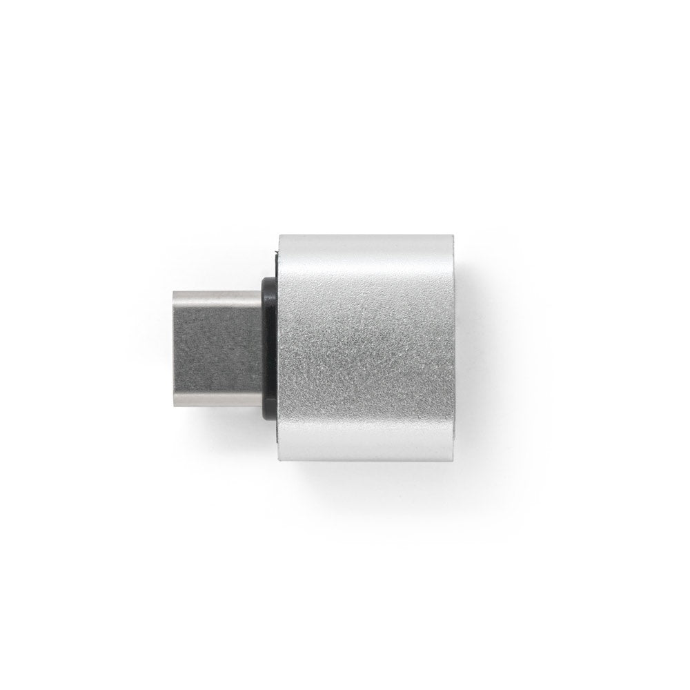 MINSKY promotional tech gadget in satin silver (detail view) with custom logo branding