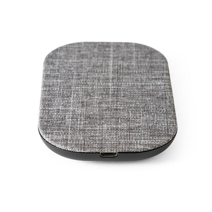 RENEWAL CHARGER promotional power bank in grey (detail view) with custom logo branding