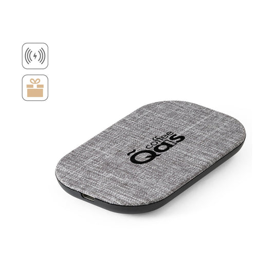 RENEWAL CHARGER promotional power bank (complete set view) with custom logo branding