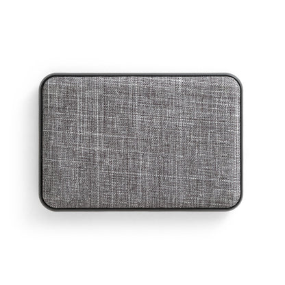 RENEWAL BATTERY promotional power bank in grey (detail view) with custom logo branding