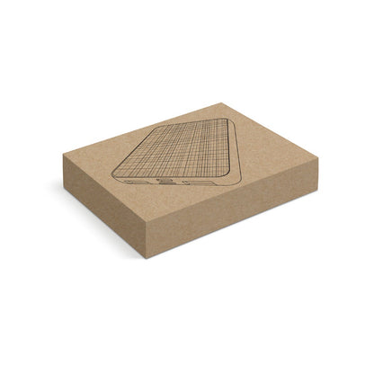 RENEWAL BATTERY promotional power bank in grey (gift box packaging) with custom logo branding