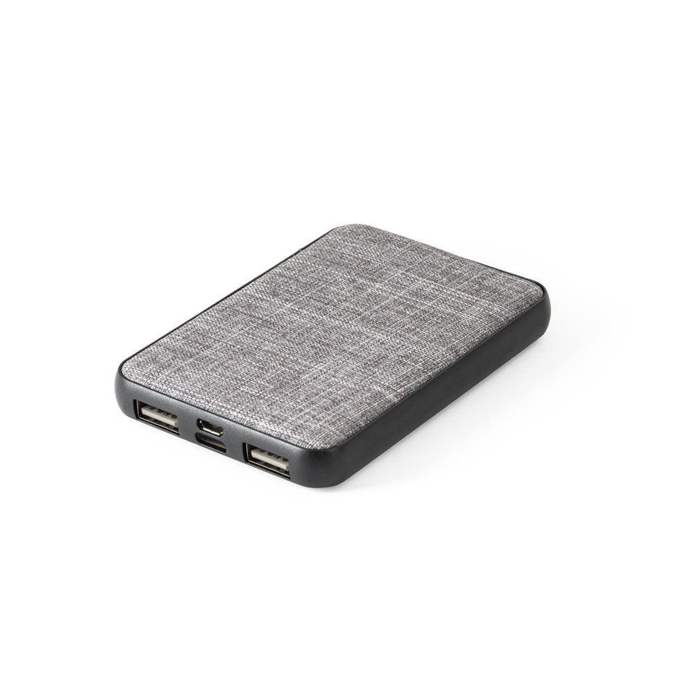 RENEWAL BATTERY promotional power bank in grey with custom logo branding