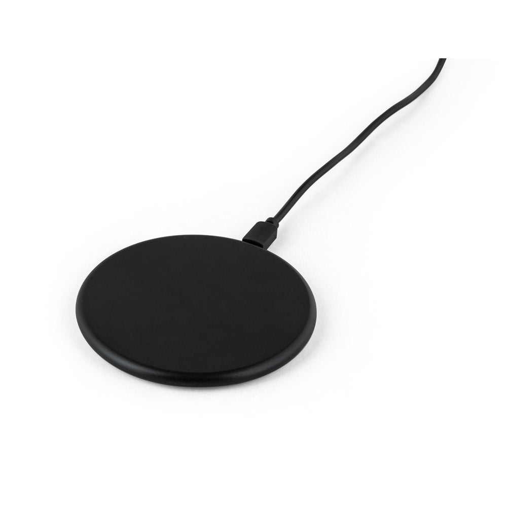 SOVERY promotional power bank in black (detail view) with custom logo branding