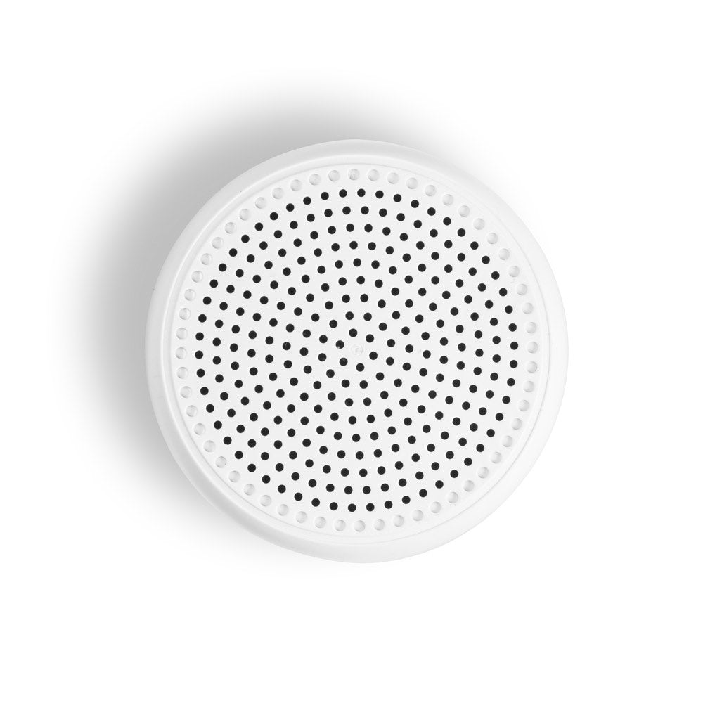 TURING promotional speaker in white (detail view) with custom logo branding