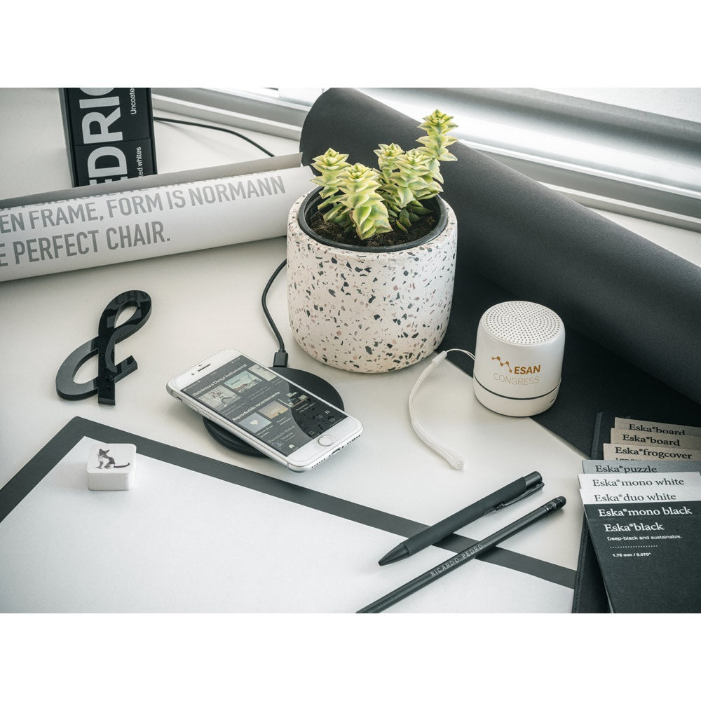 TURING promotional speaker with custom logo branding