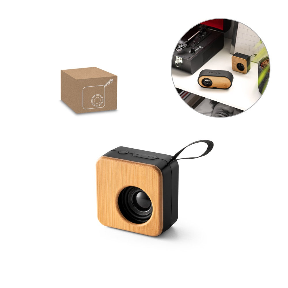 MAYER promotional speaker (complete set view) with custom logo branding