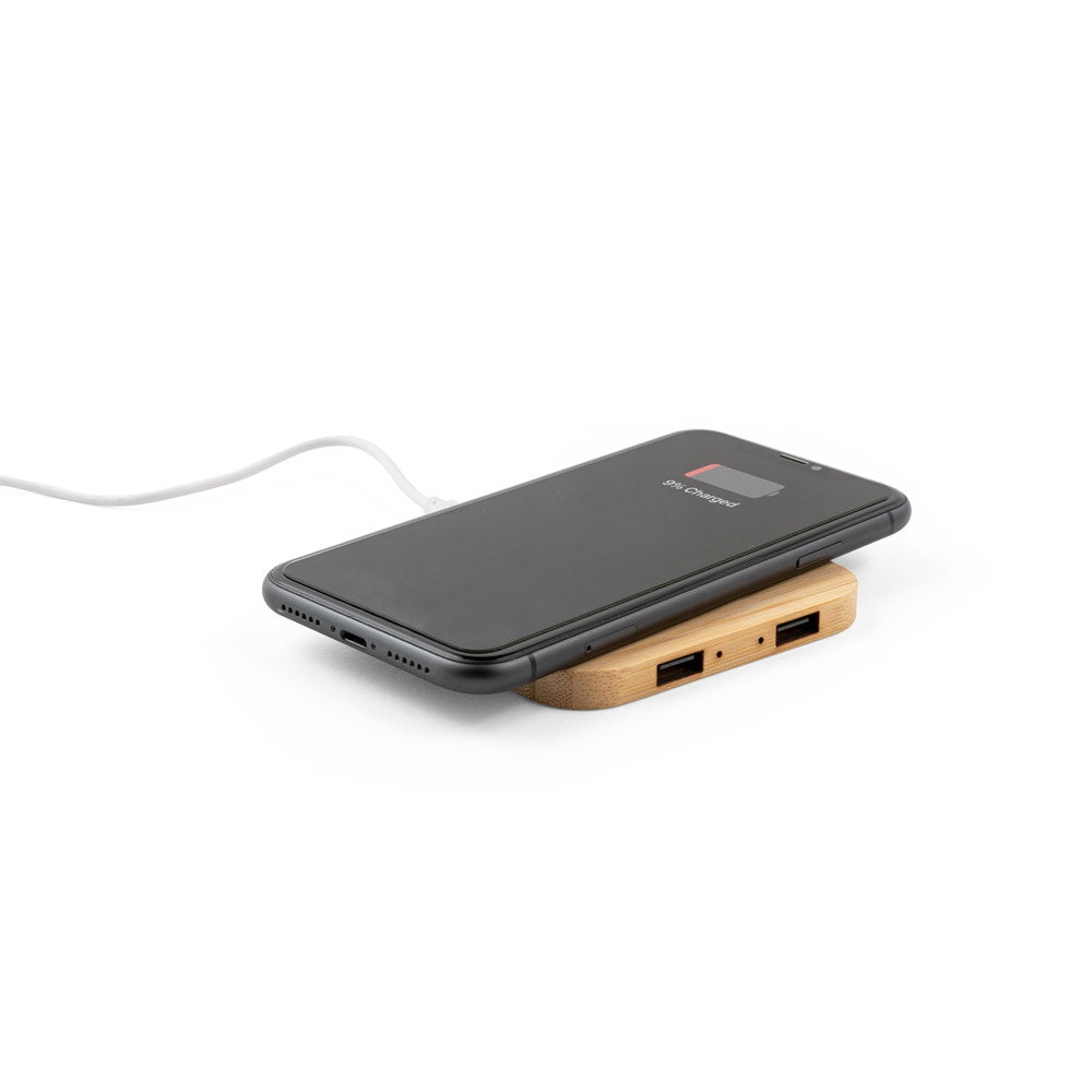 DALTON promotional power bank in natural (detail view) with custom logo branding