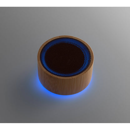 ARBER promotional speaker in natural (detail view) with custom logo branding
