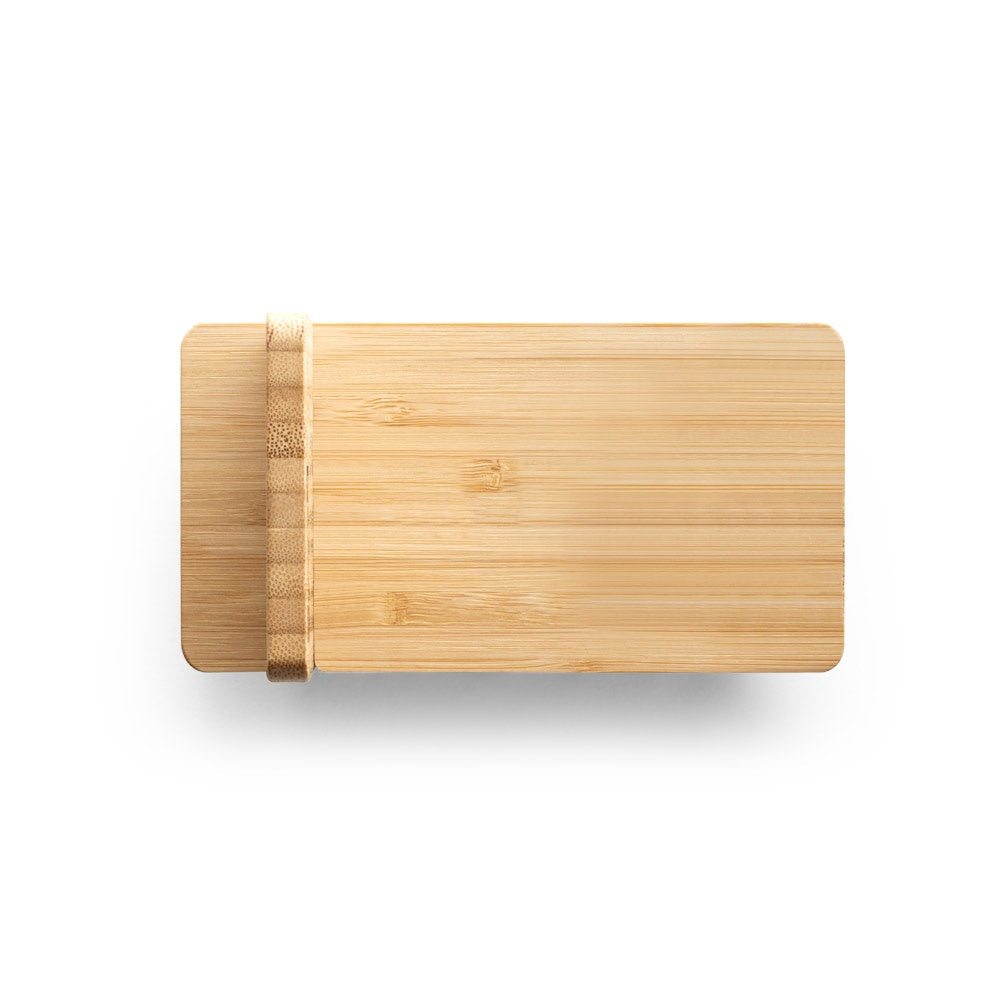 LANGE promotional power bank in natural (detail view) with custom logo branding