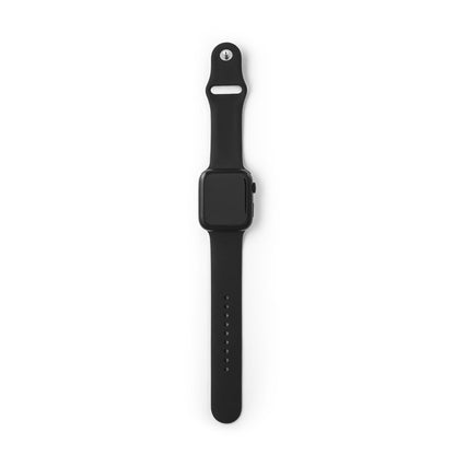 WILES promotional smart watch in black (detail view) with custom logo branding