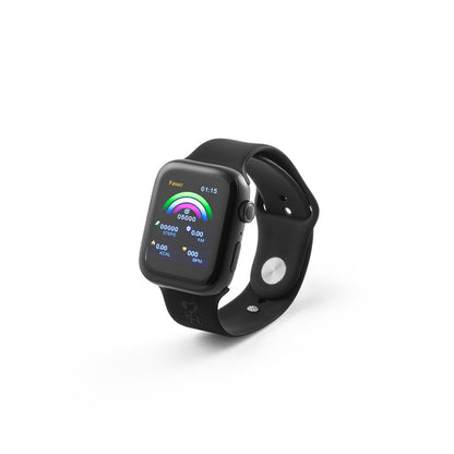 WILES promotional smart watch in black with custom logo branding