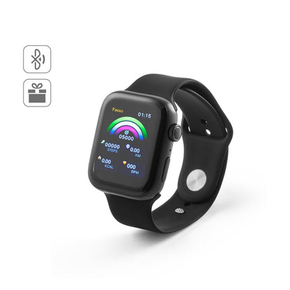WILES promotional smart watch (complete set view) with custom logo branding