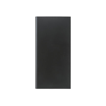 CLERK promotional power bank in black (detail view) with custom logo branding