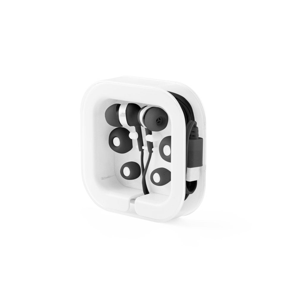 PRESLEY promotional headphones in black with custom logo branding