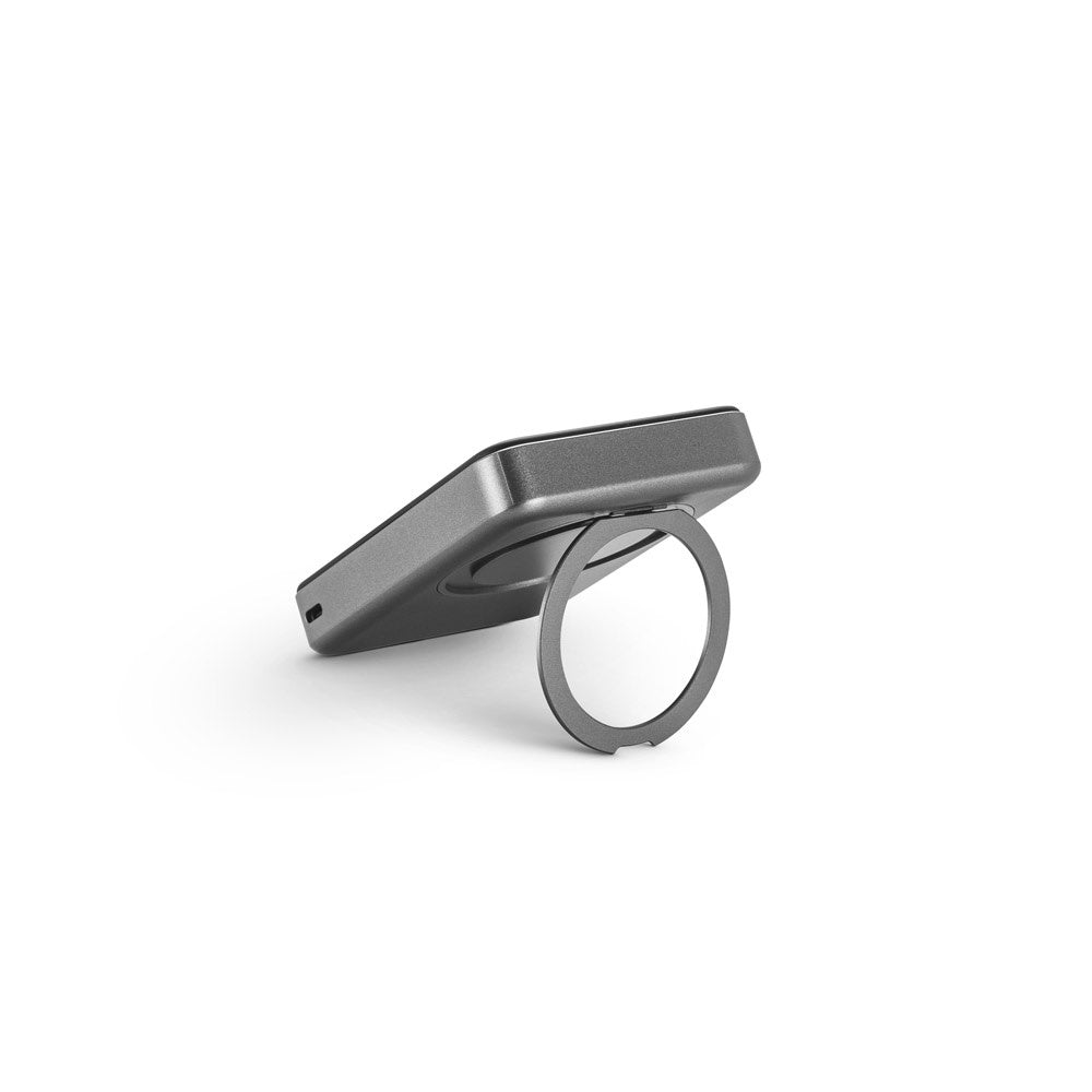 WARSHEL 10 promotional power bank in dark grey with custom logo branding