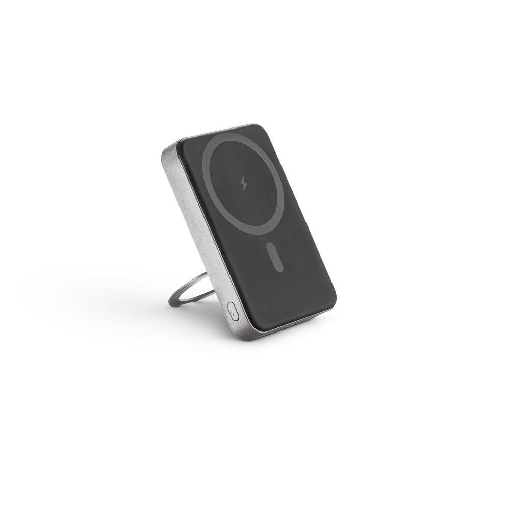 WARSHEL 10 promotional power bank in dark grey with custom logo branding