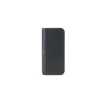 BECKER 20 promotional power bank in black (detail view) with custom logo branding
