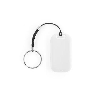 DAMY promotional tech gadget in white (detail view) with custom logo branding